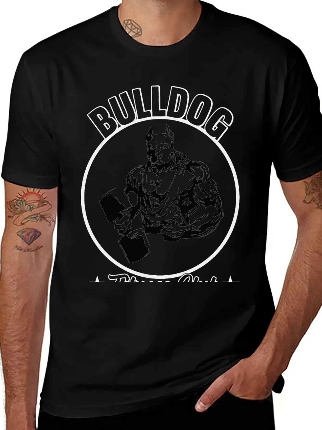BULLDOG FITNESS CLUB Stylish Everyday T-Shirt – Unisex Basic Cotton Tee