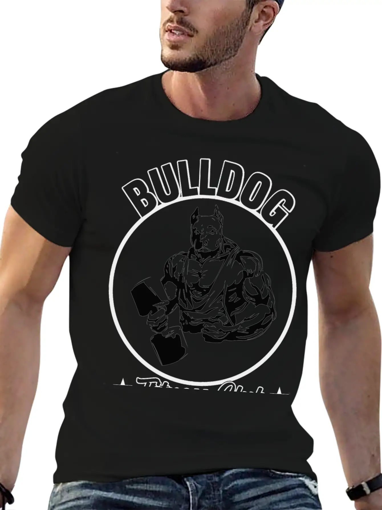 BULLDOG FITNESS CLUB Stylish Everyday T-Shirt – Unisex Basic Cotton Tee