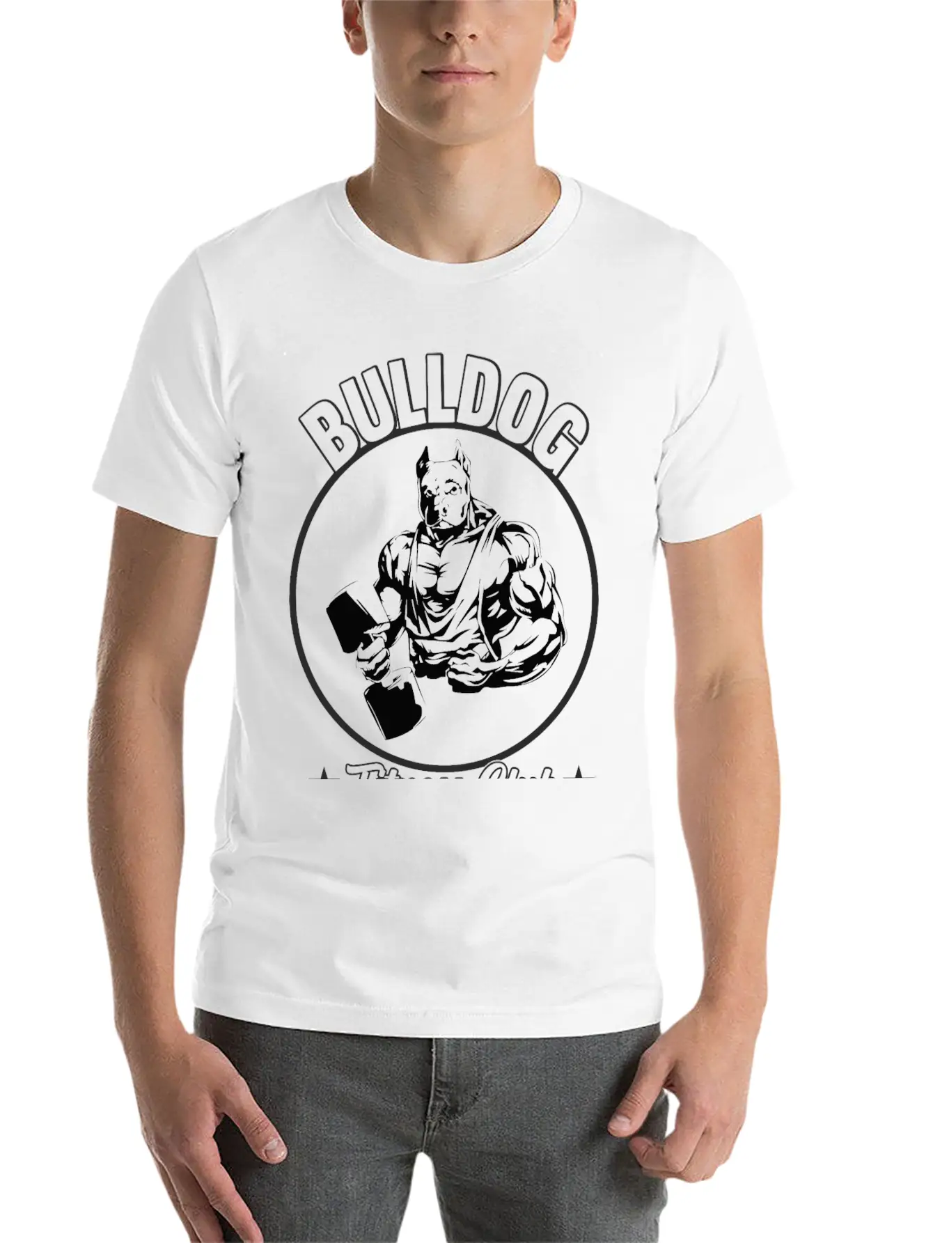 BULLDOG FITNESS CLUB Stylish Everyday T-Shirt – Unisex Basic Cotton Tee