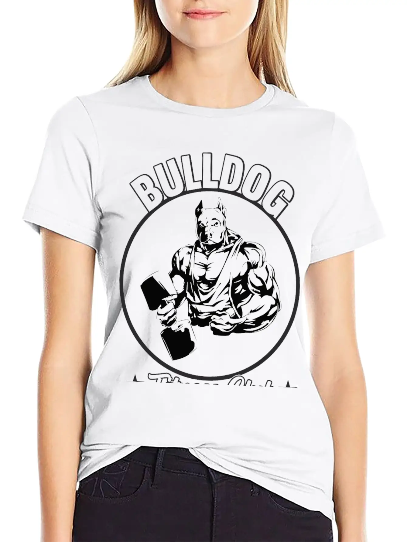 BULLDOG FITNESS CLUB Stylish Everyday T-Shirt – Unisex Basic Cotton Tee