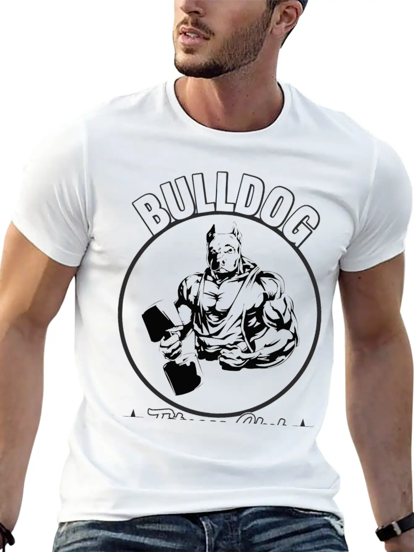 BULLDOG FITNESS CLUB Stylish Everyday T-Shirt – Unisex Basic Cotton Tee
