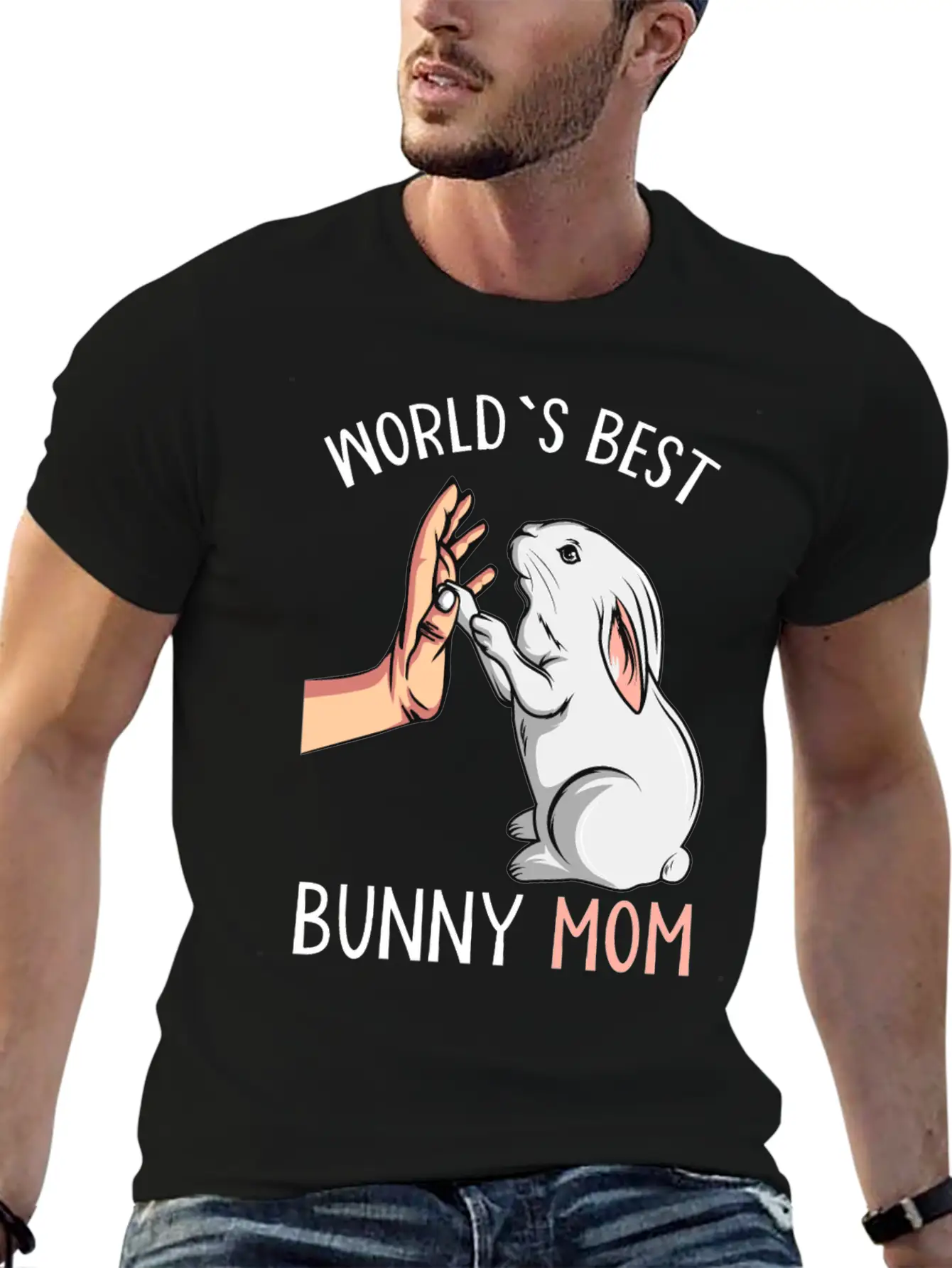 Bunnies Mama Rabbit Gift Basic Graphic T-Shirt – Daily Comfort In Soft Cotton