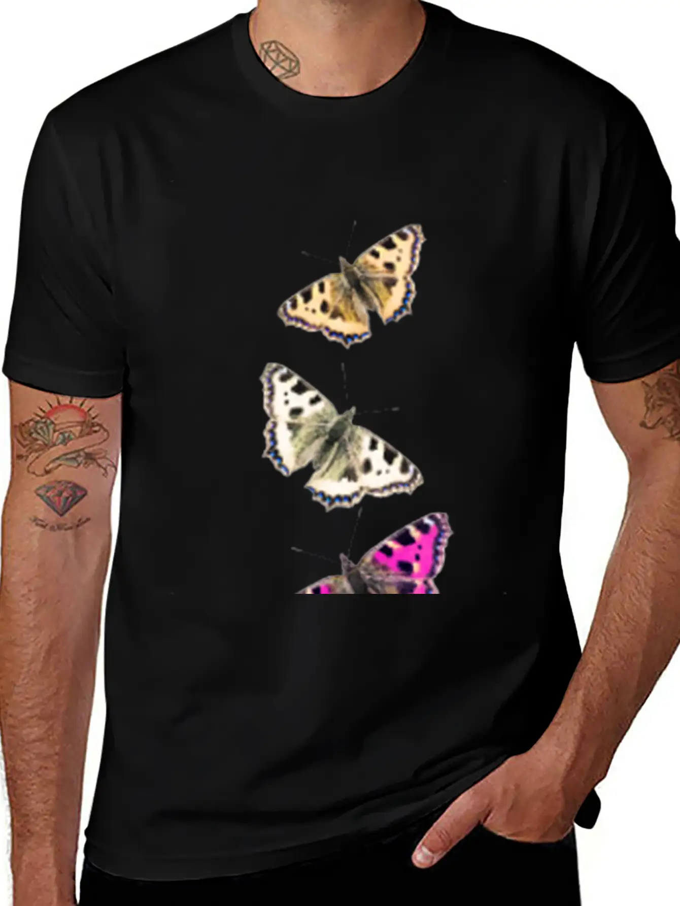 Butterfly Collage Stylish Everyday T-Shirt – Unisex Basic Cotton Tee
