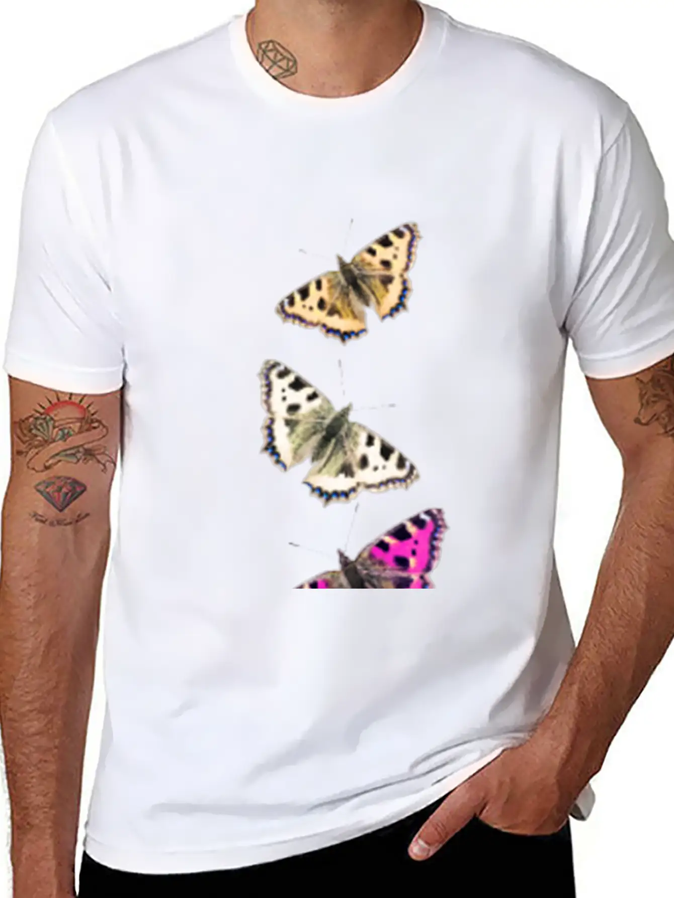 Butterfly Collage Stylish Everyday T-Shirt – Unisex Basic Cotton Tee