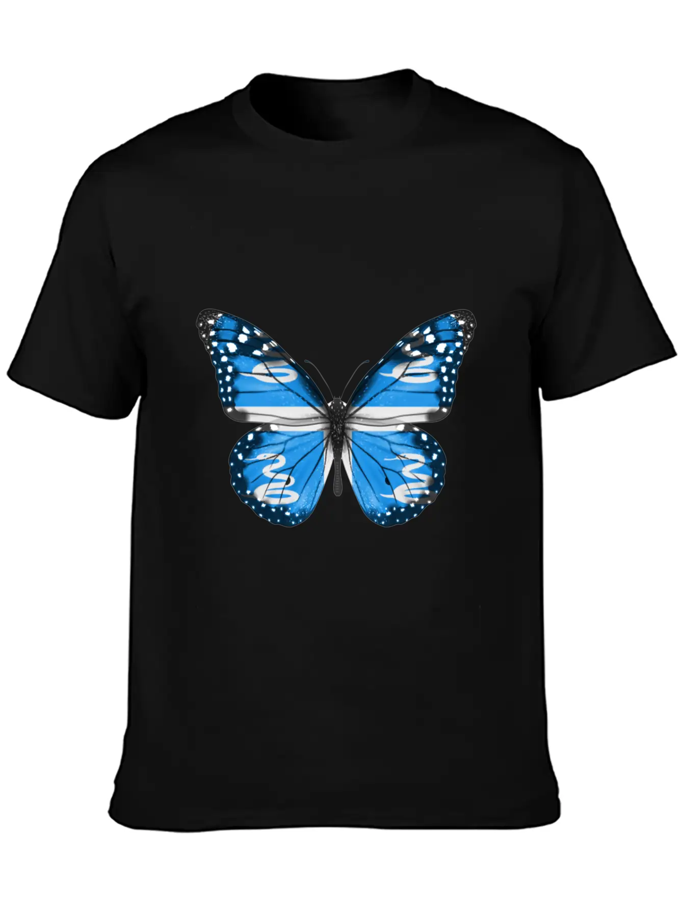 Butterfly Flag Of Martinique Stylish Everyday T-Shirt – Unisex Basic Cotton Tee
