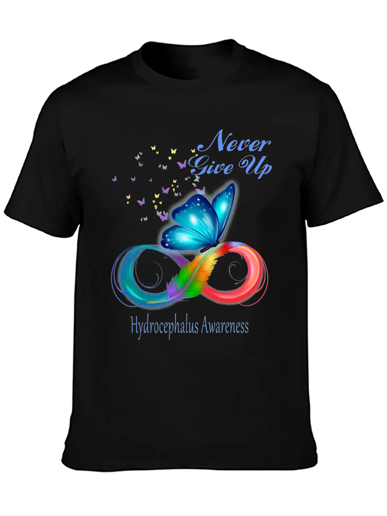 Butterfly Hydrocephalus Awareness Stylish Everyday T-Shirt – Unisex Basic Cotton Tee