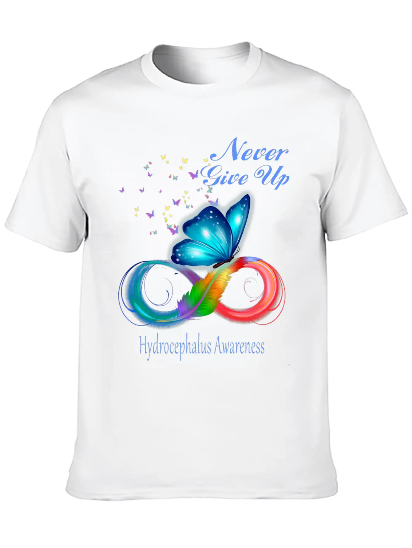 Butterfly Hydrocephalus Awareness Stylish Everyday T-Shirt – Unisex Basic Cotton Tee