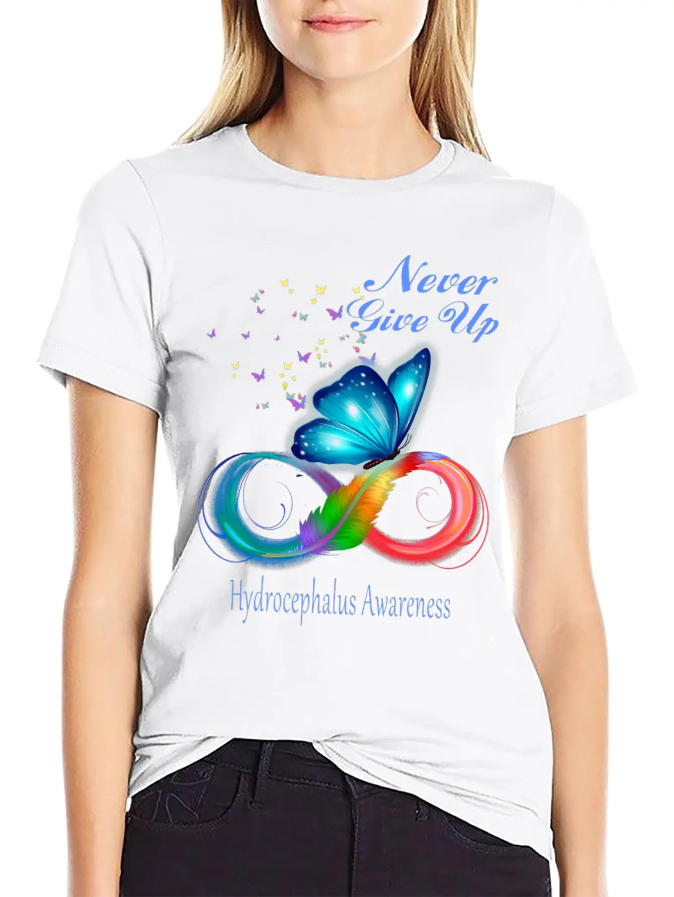 Butterfly Hydrocephalus Awareness Stylish Everyday T-Shirt – Unisex Basic Cotton Tee