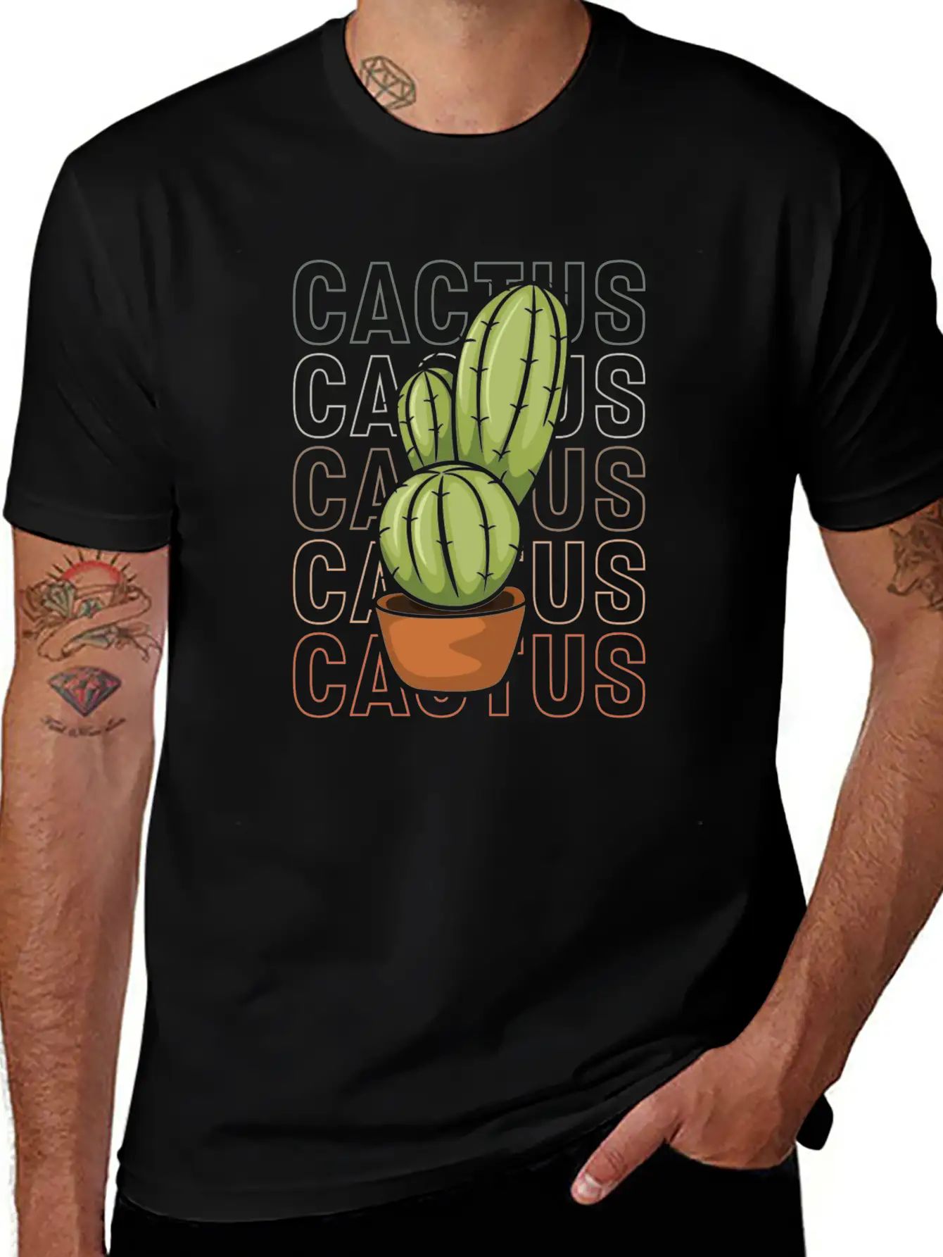 Cacti Desert Flowerpot Relaxed Everyday Tee – Lightweight And Durable Cotton