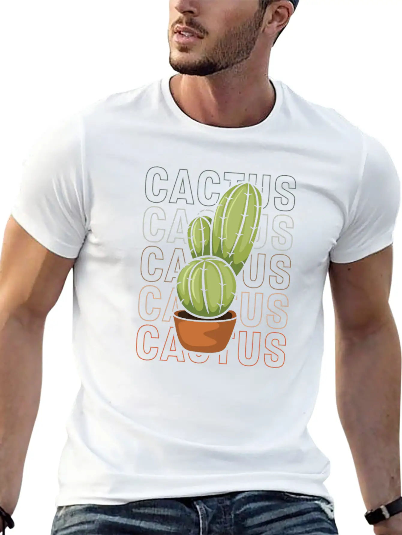 Cacti Desert Flowerpot Relaxed Everyday Tee – Lightweight And Durable Cotton