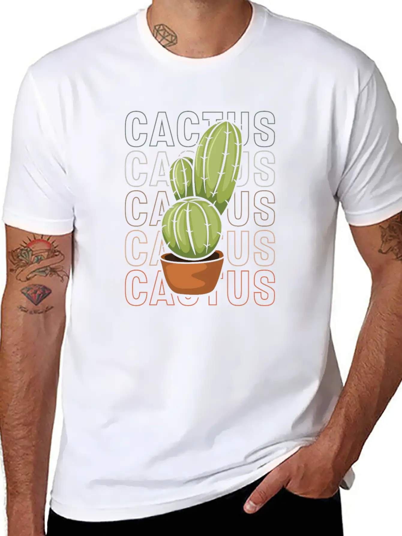 Cacti Desert Flowerpot Relaxed Everyday Tee – Lightweight And Durable Cotton