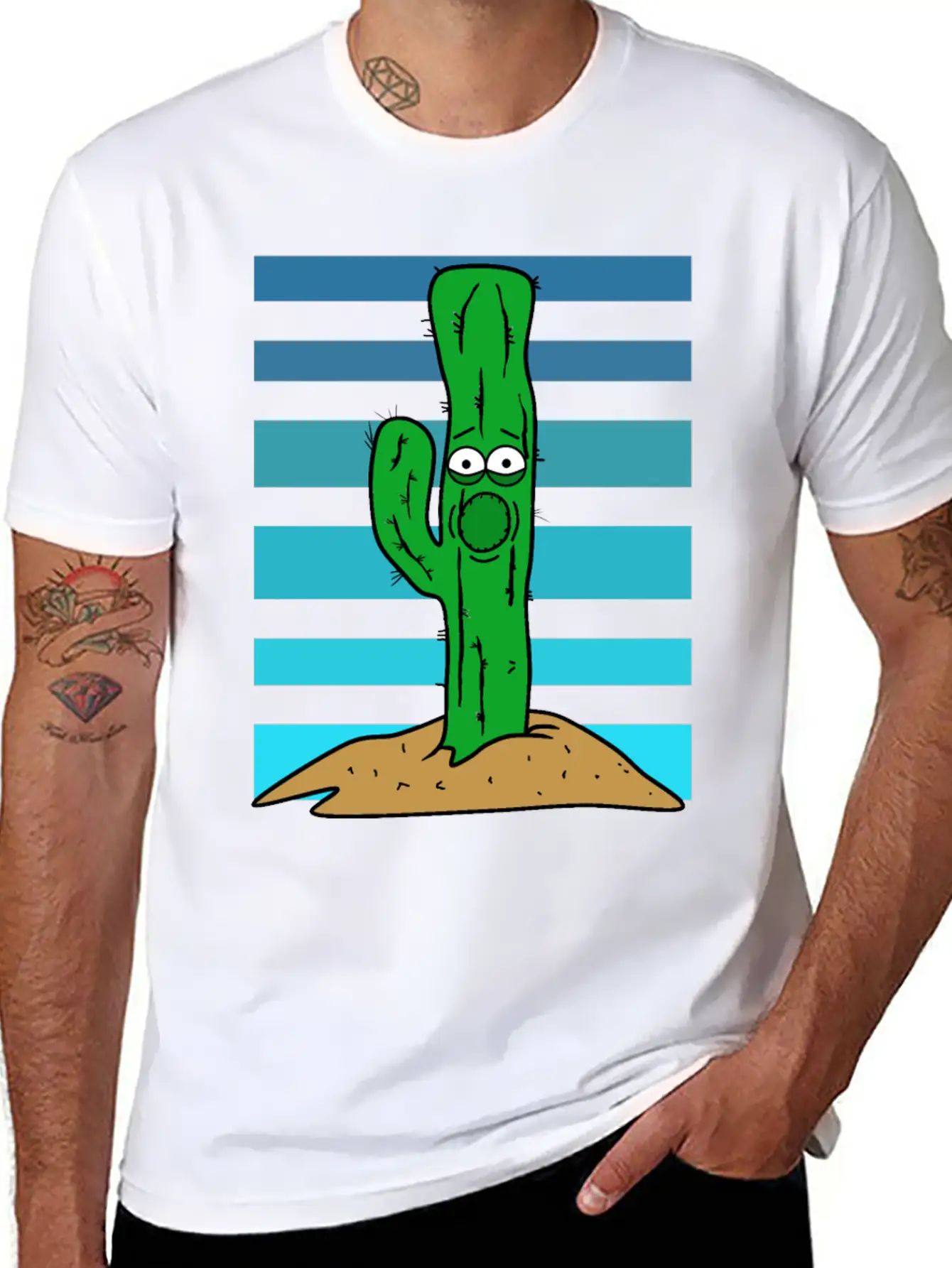 CACTUS SUNSET Stylish Everyday T-Shirt – Unisex Basic Cotton Tee