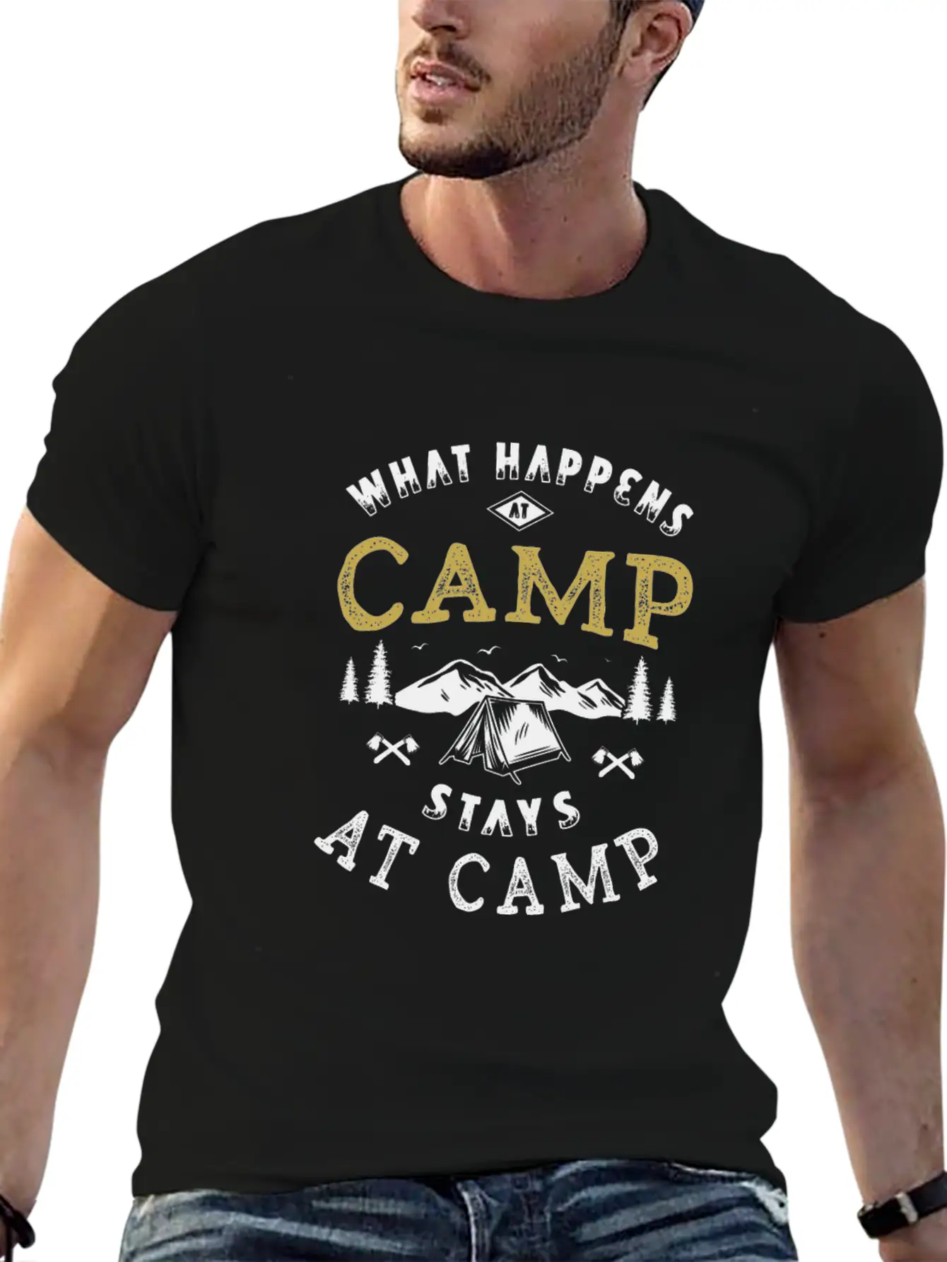 Camping Camper Camp Gift Stylish Everyday T-Shirt – Unisex Basic Cotton Tee