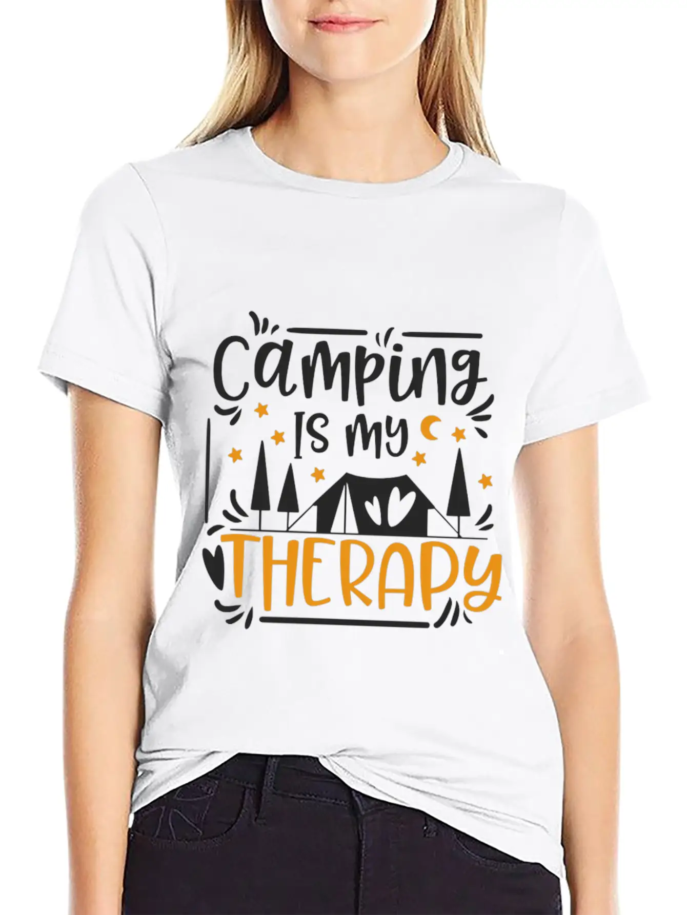 Camping Is My Therapy Stylish Everyday T-Shirt – Unisex Basic Cotton Tee