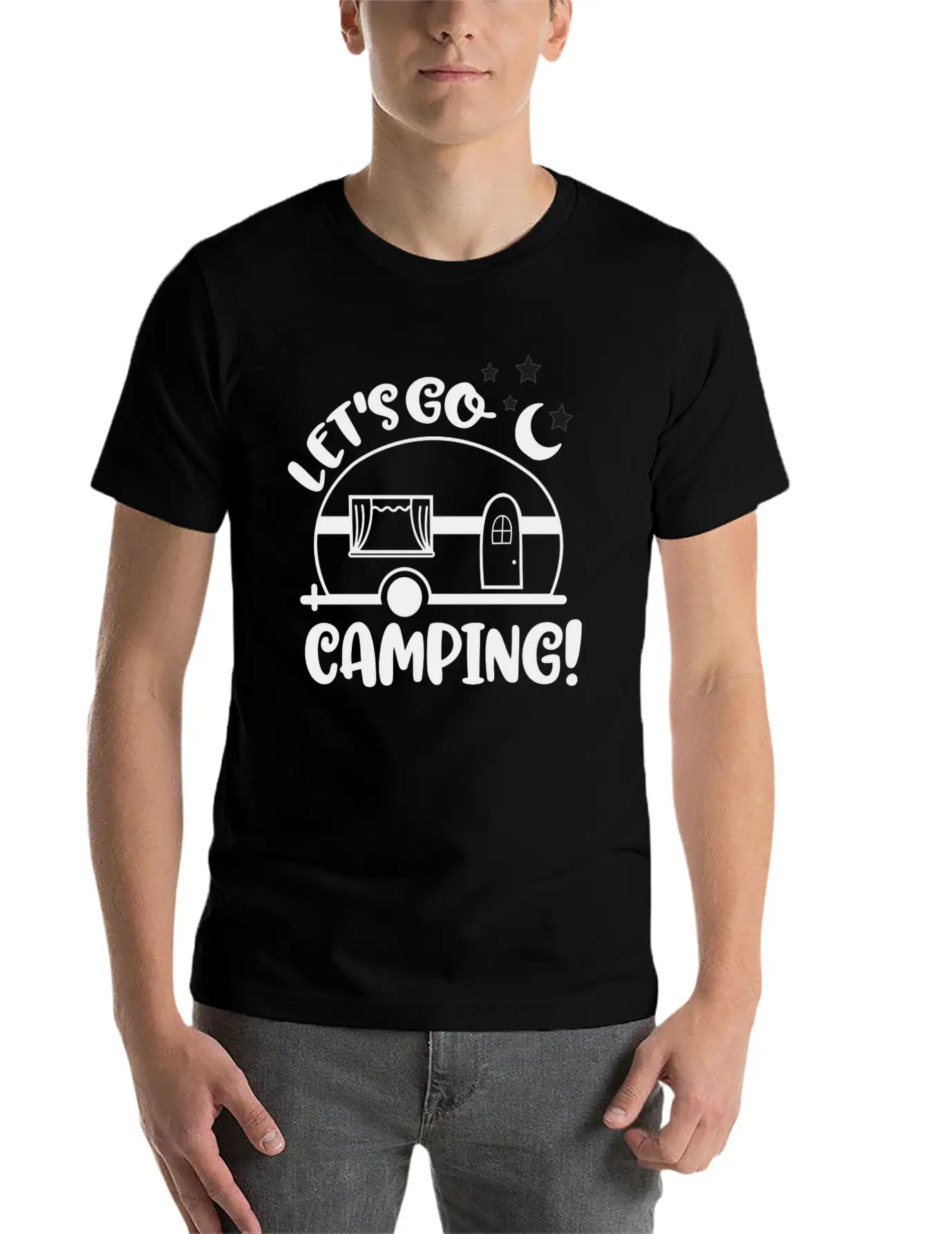 Camping Let's Go Camping Stylish Everyday T-Shirt – Unisex Basic Cotton Tee