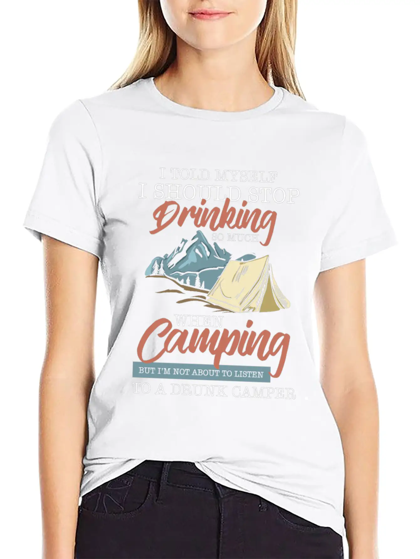 Camping Lightweight Cotton T-Shirt – Daily Comfort Graphic Shirt