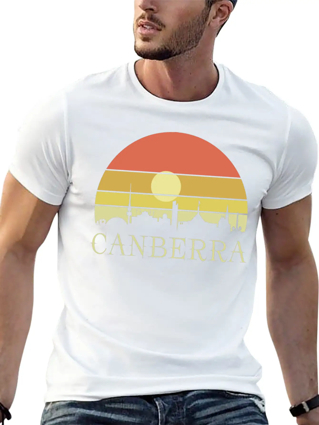 Canberra Sunset Stylish Everyday T-Shirt – Unisex Basic Cotton Tee