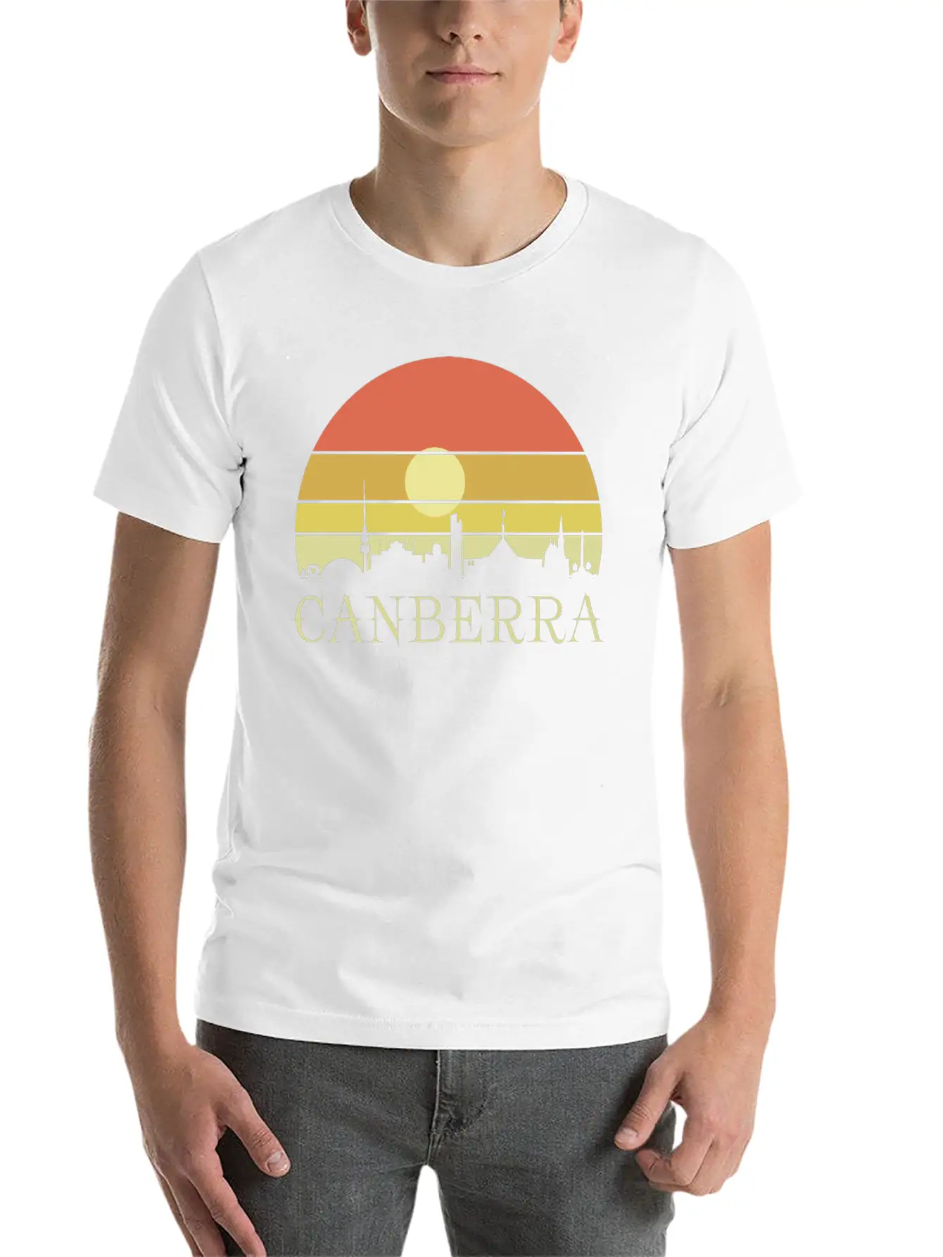 Canberra Sunset Stylish Everyday T-Shirt – Unisex Basic Cotton Tee