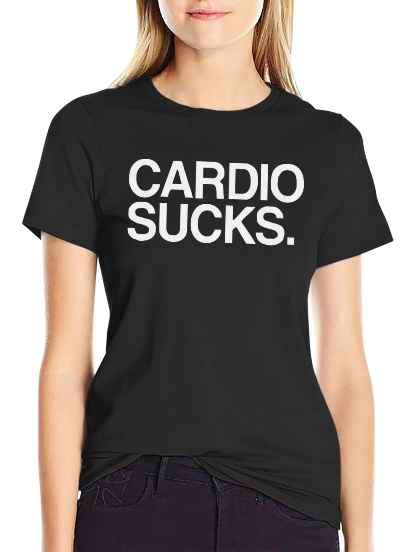 Cardio Sucks Exercise Running Gym Training Worko Lightweight Cotton T-Shirt – Daily Comfort Graphic Shirt