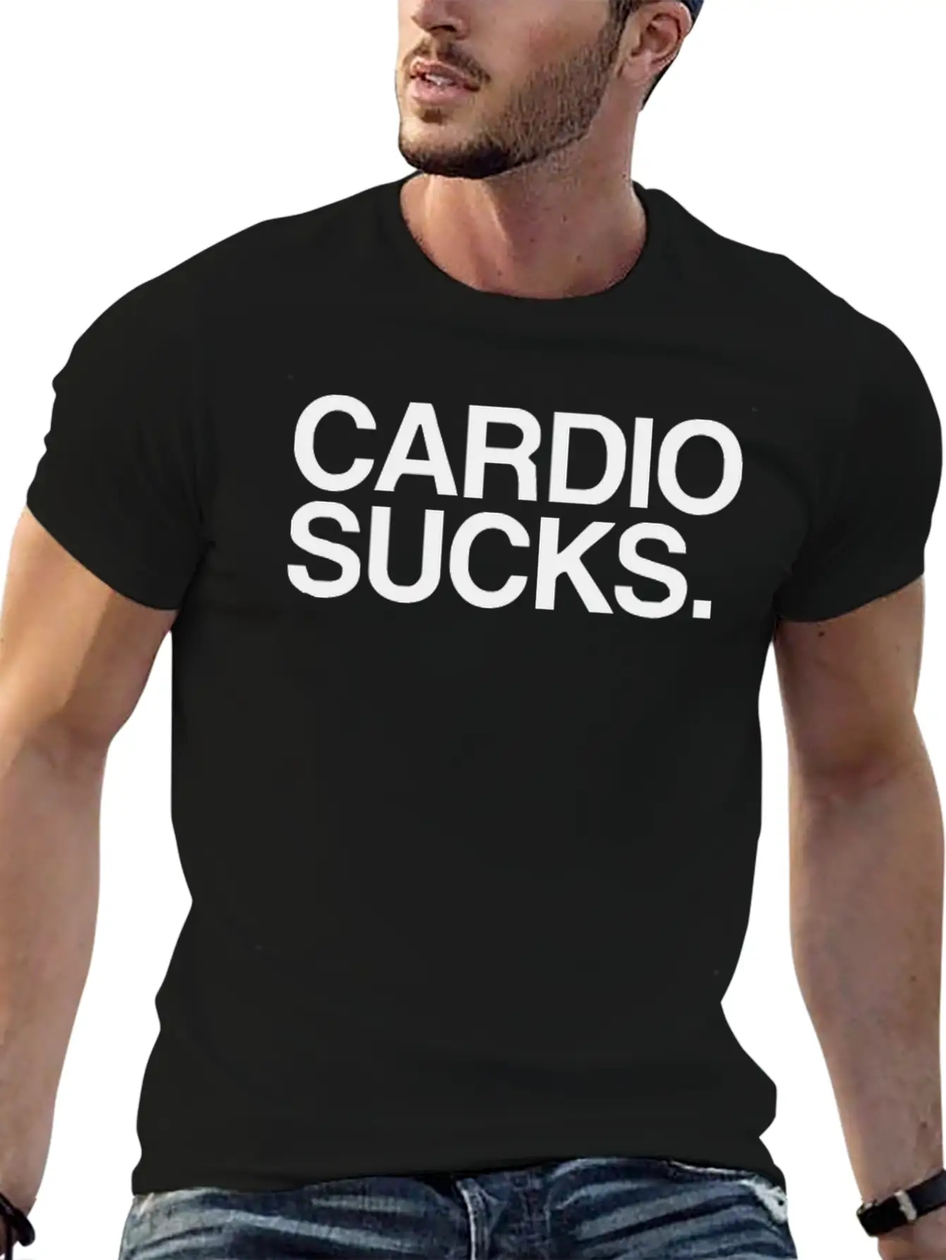 Cardio Sucks Exercise Running Gym Training Worko Lightweight Cotton T-Shirt – Daily Comfort Graphic Shirt