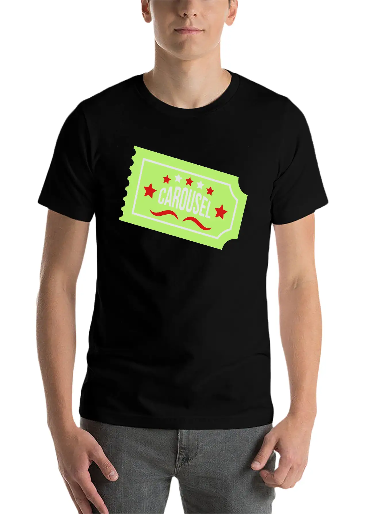 Carousel Ticket Stylish Everyday T-Shirt – Unisex Basic Cotton Tee