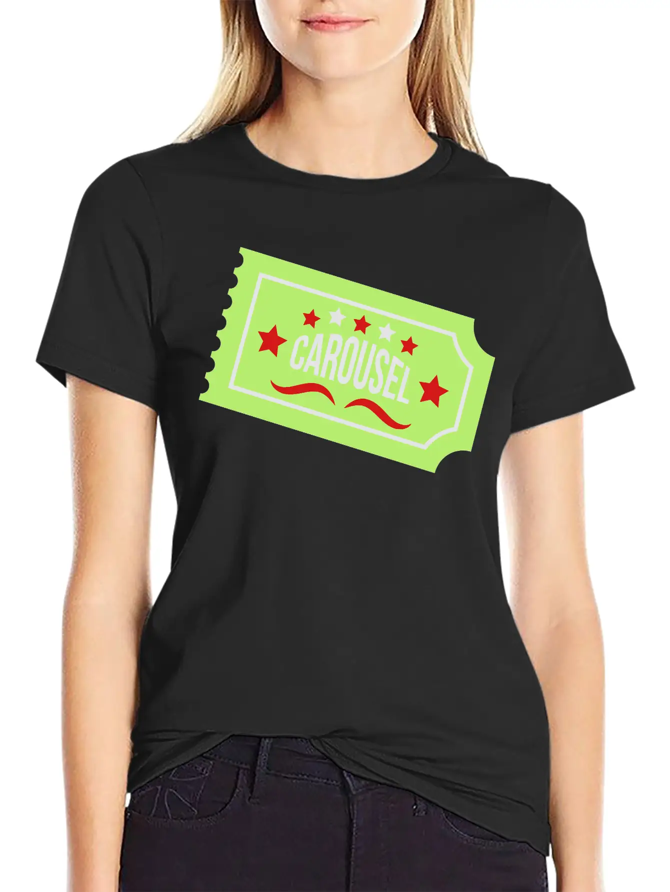 Carousel Ticket Stylish Everyday T-Shirt – Unisex Basic Cotton Tee