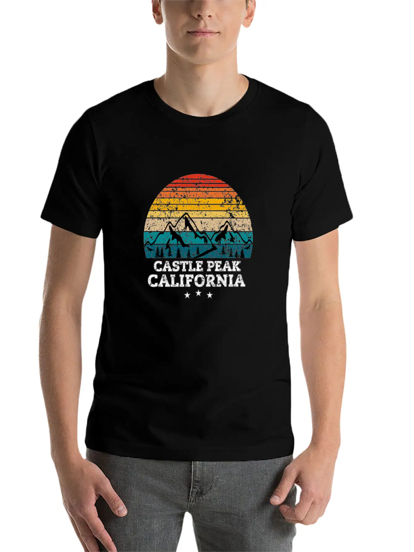 CASTLE PEAK California Stylish Everyday T-Shirt – Unisex Basic Cotton Tee