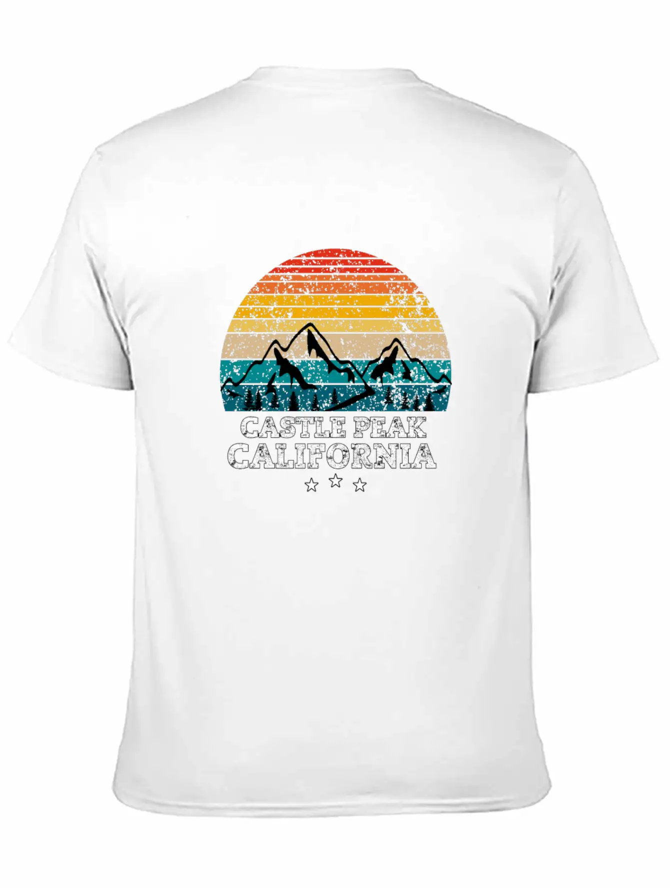 CASTLE PEAK California Stylish Everyday T-Shirt – Unisex Basic Cotton Tee