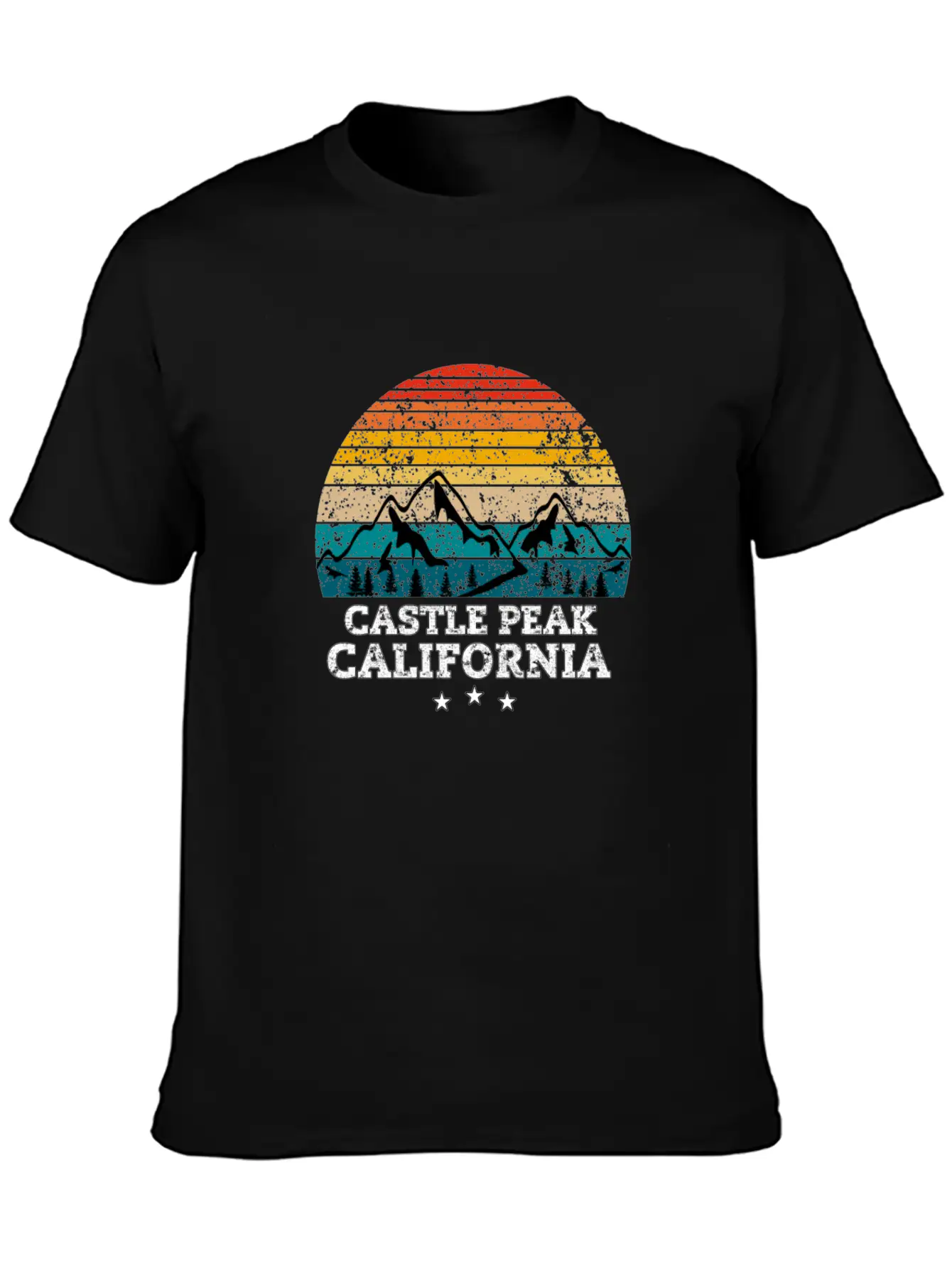 CASTLE PEAK California Stylish Everyday T-Shirt – Unisex Basic Cotton Tee