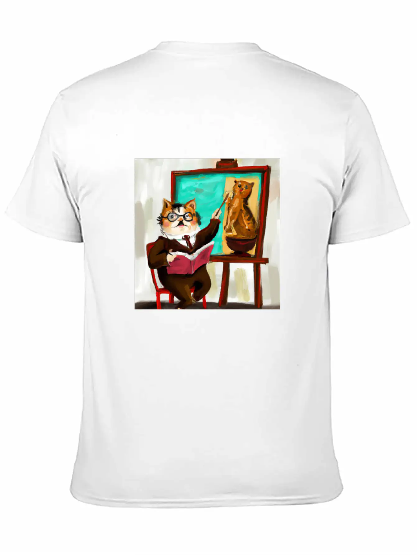 Cat Art History Unisex Cotton Tee – Relaxed Fit For Any Occasion
