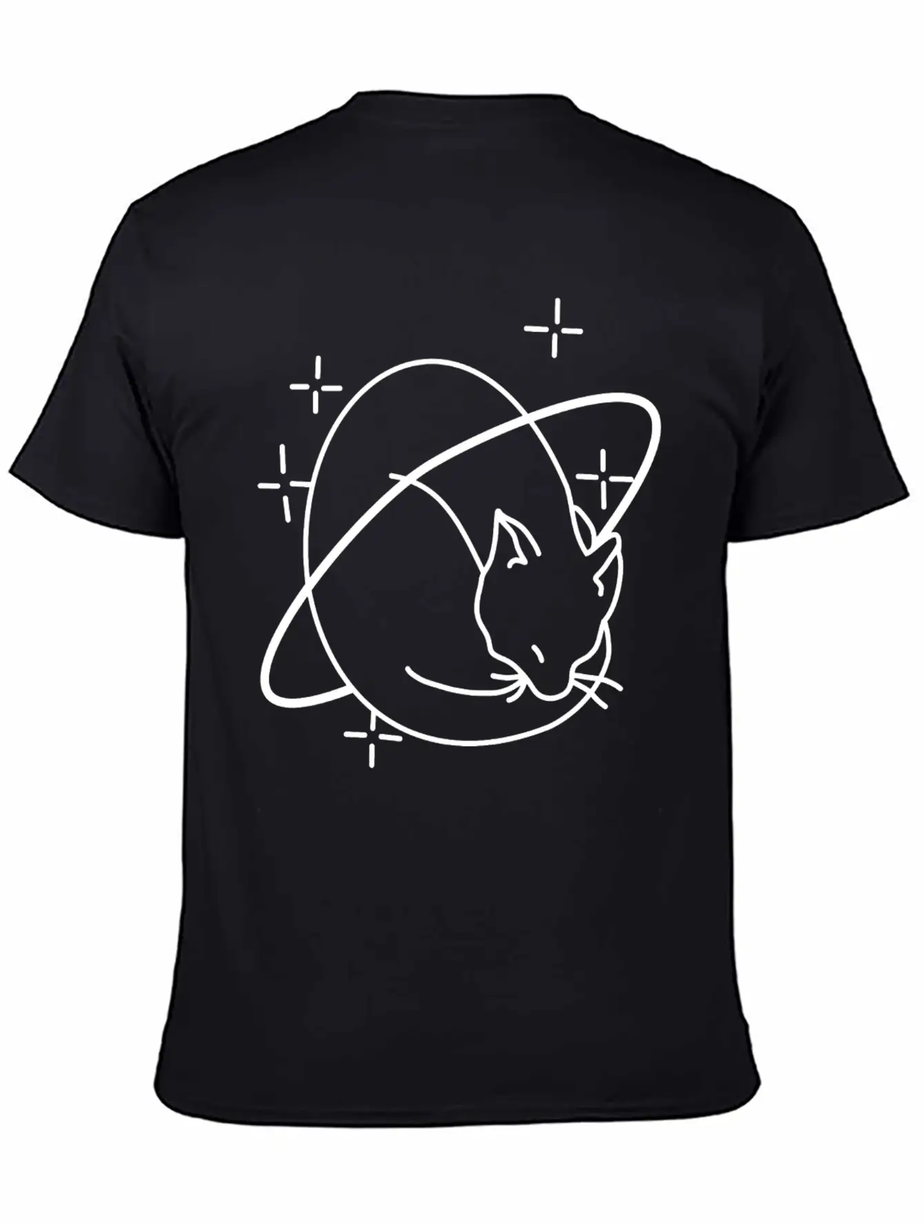 Cat Cuddling Planet Basic Graphic T-Shirt – Daily Comfort In Soft Cotton