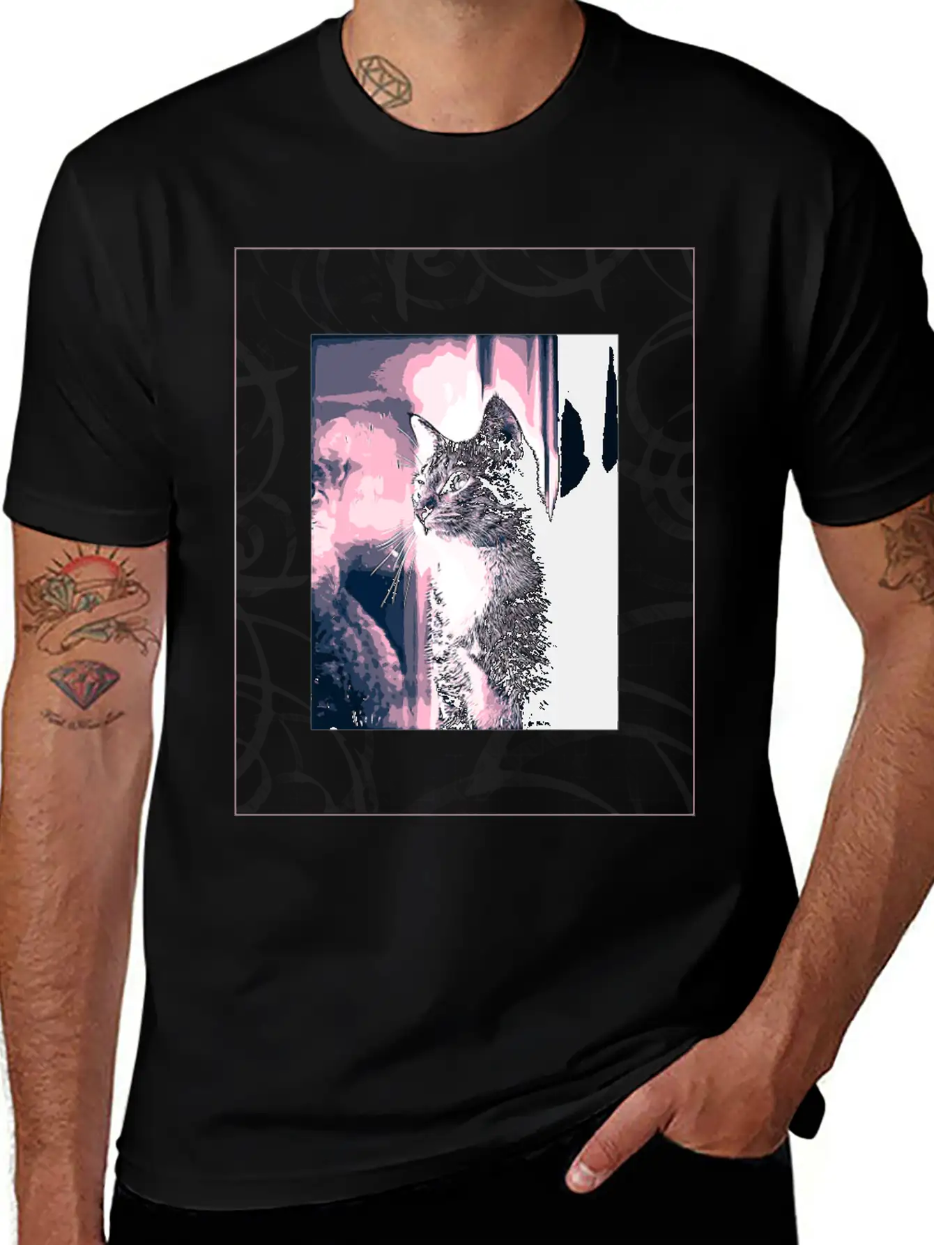 CAT IN ART Lightweight Cotton T-Shirt – Daily Comfort Graphic Shirt