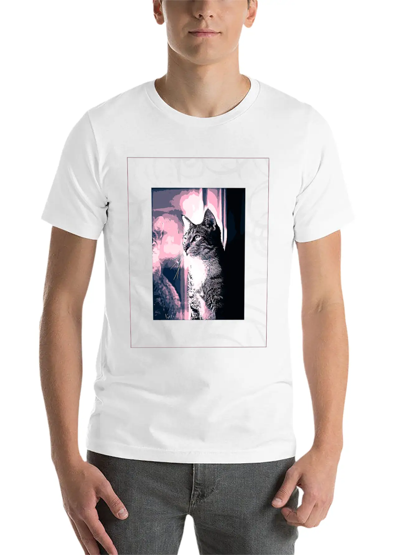 CAT IN ART Lightweight Cotton T-Shirt – Daily Comfort Graphic Shirt