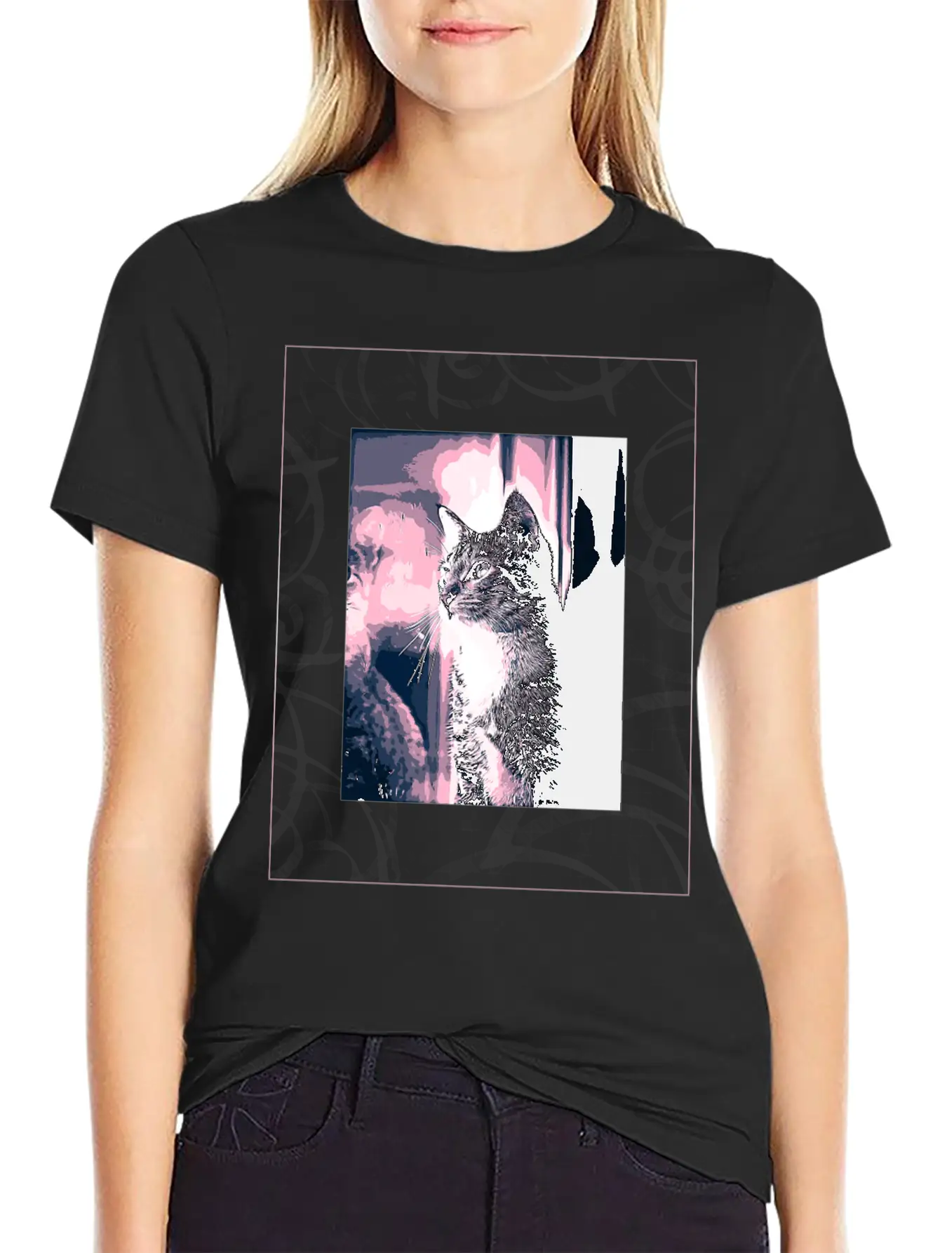 CAT IN ART Lightweight Cotton T-Shirt – Daily Comfort Graphic Shirt