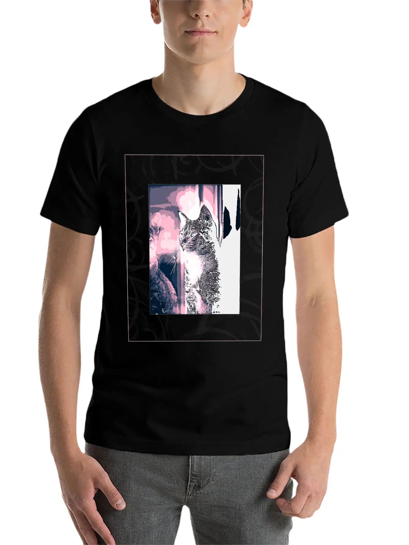 CAT IN ART Lightweight Cotton T-Shirt – Daily Comfort Graphic Shirt