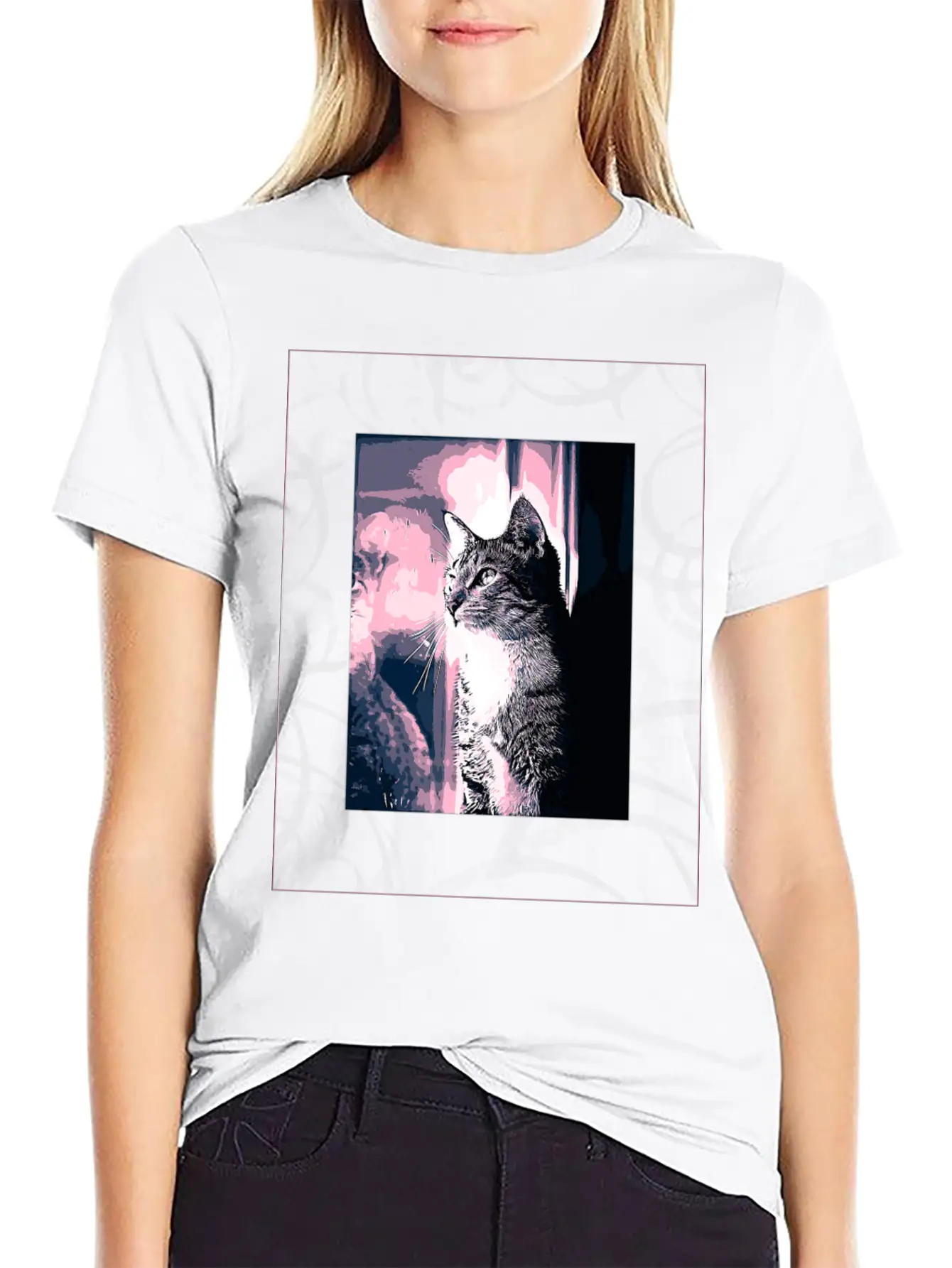 CAT IN ART Lightweight Cotton T-Shirt – Daily Comfort Graphic Shirt