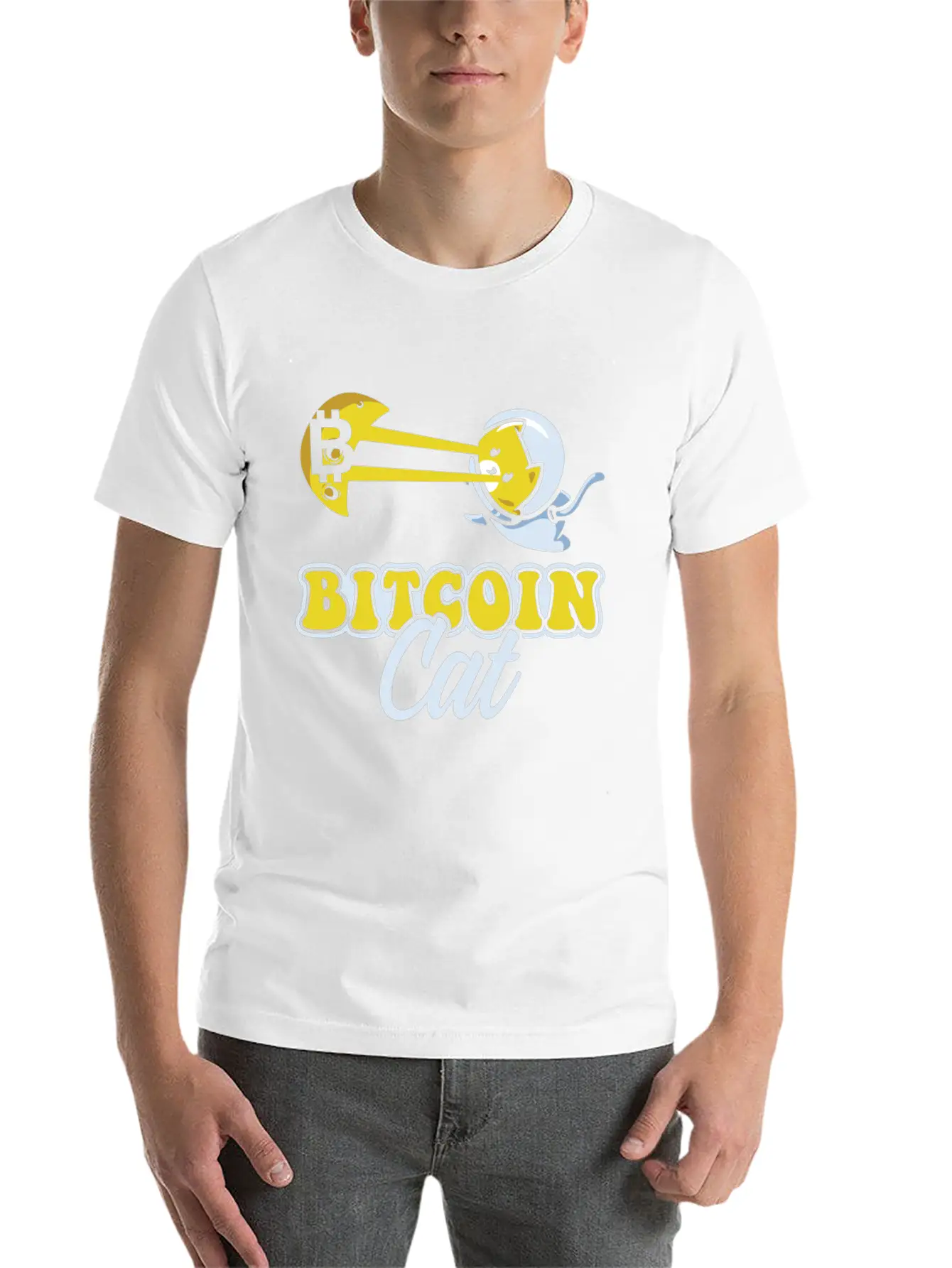 Cat Laser Eyes Bitcoin Crypto BTC Cryptocurrency Classic Cotton Tee – Unisex Comfort For Any Season