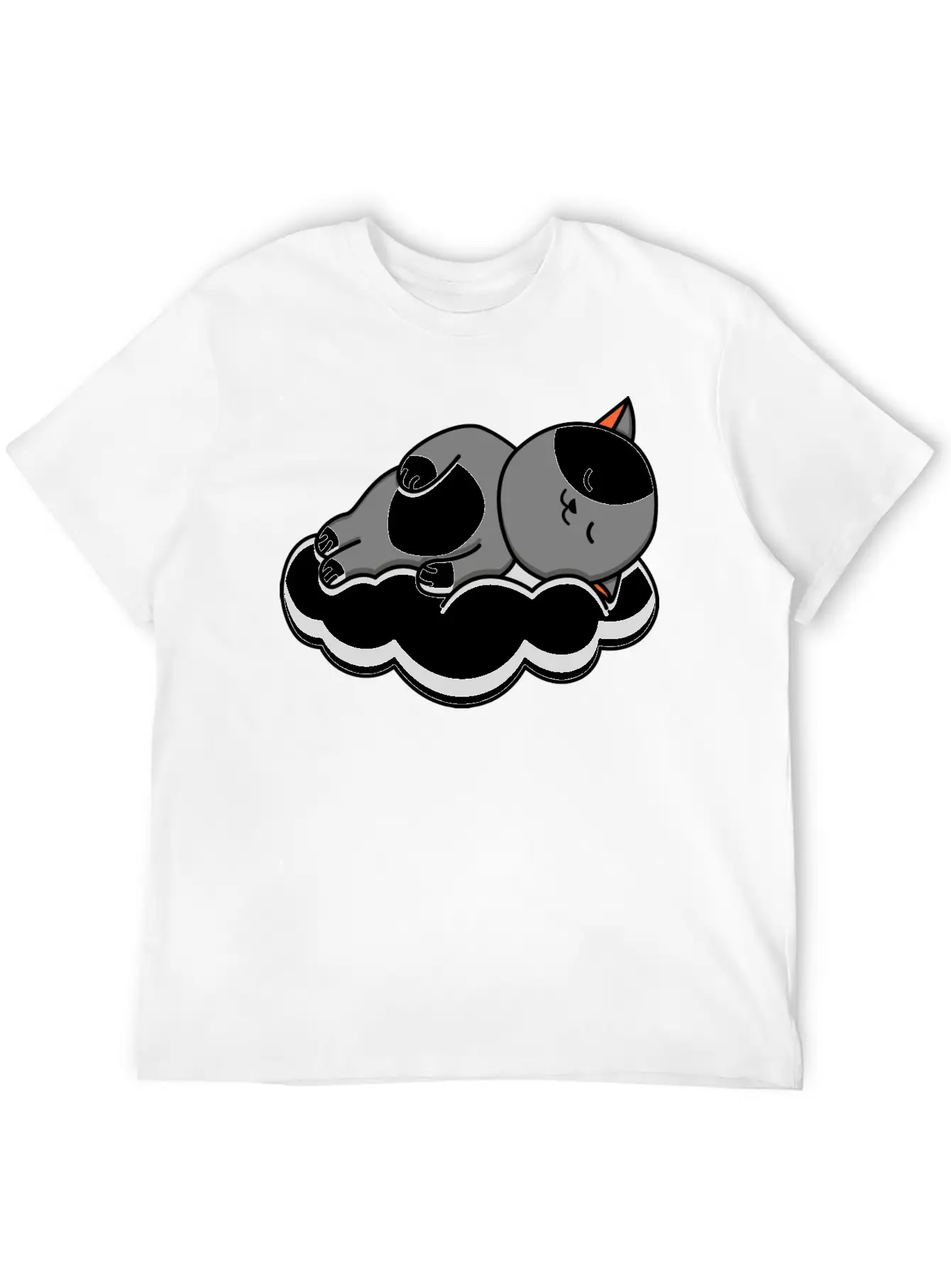 Cat Lover Cat Sleeping On Cloud Basic Graphic T-Shirt – Daily Comfort In Soft Cotton