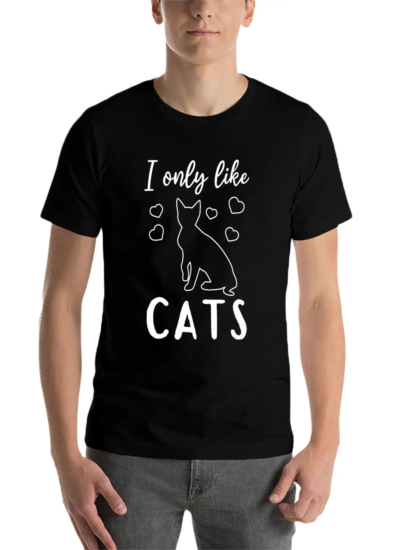 Cat Lover House Cat Lover - I Only Like Cats - Cat Basic Graphic T-Shirt – Daily Comfort In Soft Cotton
