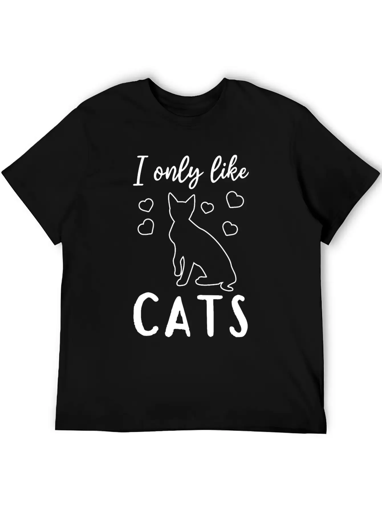 Cat Lover House Cat Lover - I Only Like Cats - Cat Basic Graphic T-Shirt – Daily Comfort In Soft Cotton