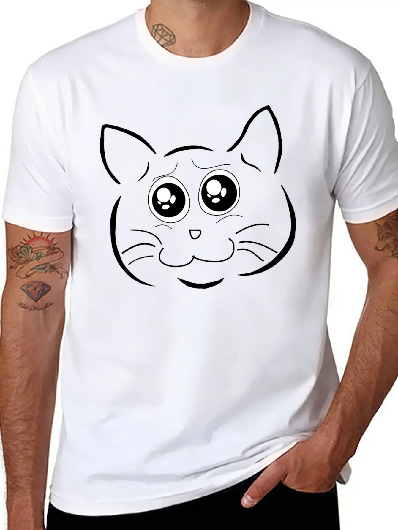 Cat Stylish Everyday T-Shirt – Unisex Basic Cotton Tee