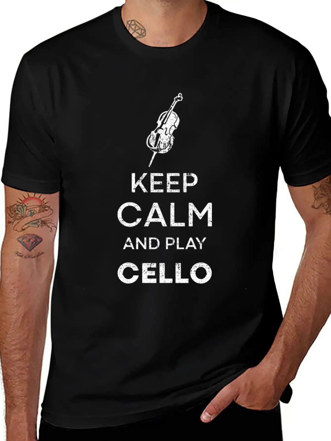 Cello Musician Stylish Everyday T-Shirt – Unisex Basic Cotton Tee