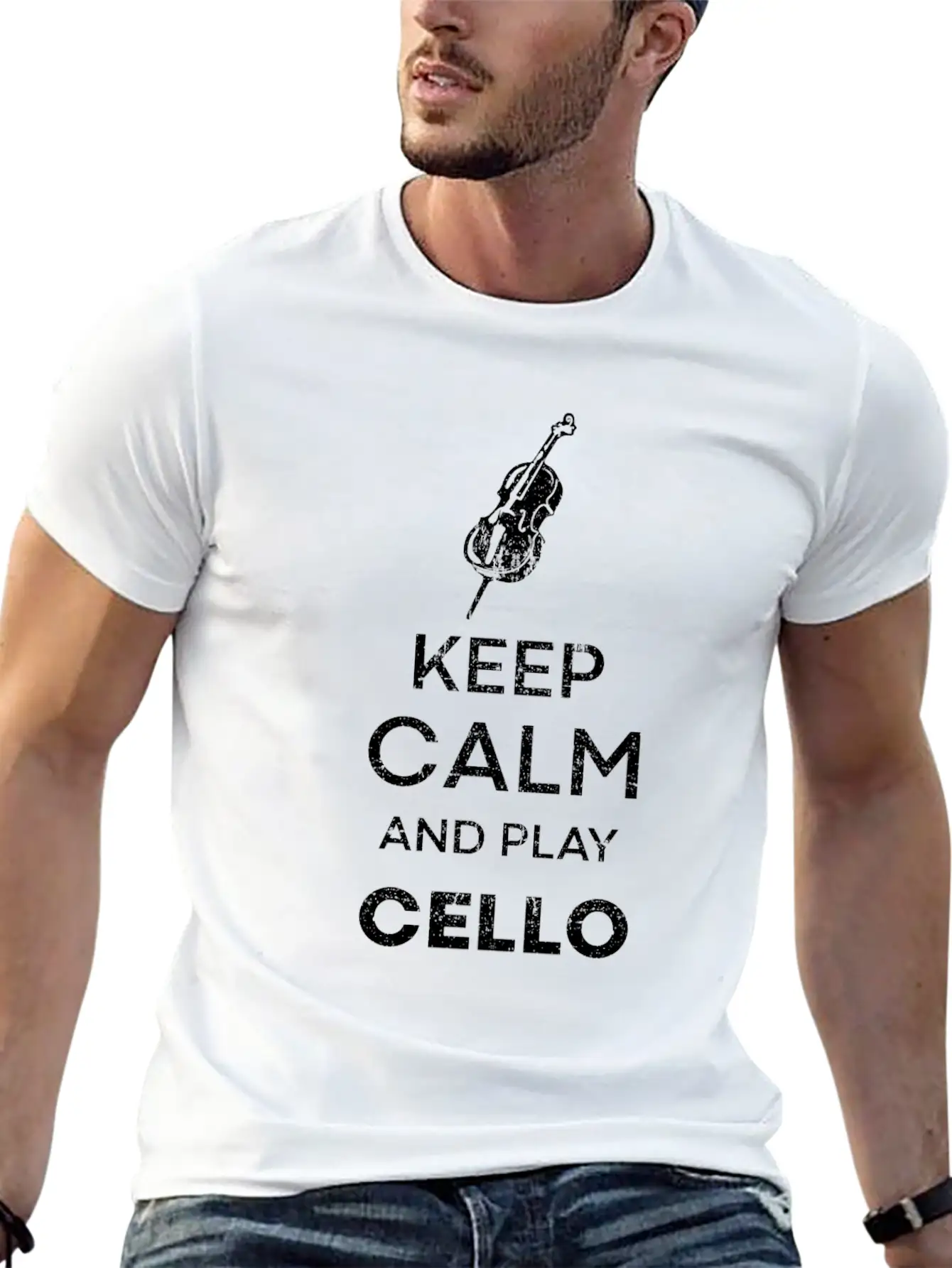 Cello Musician Stylish Everyday T-Shirt – Unisex Basic Cotton Tee