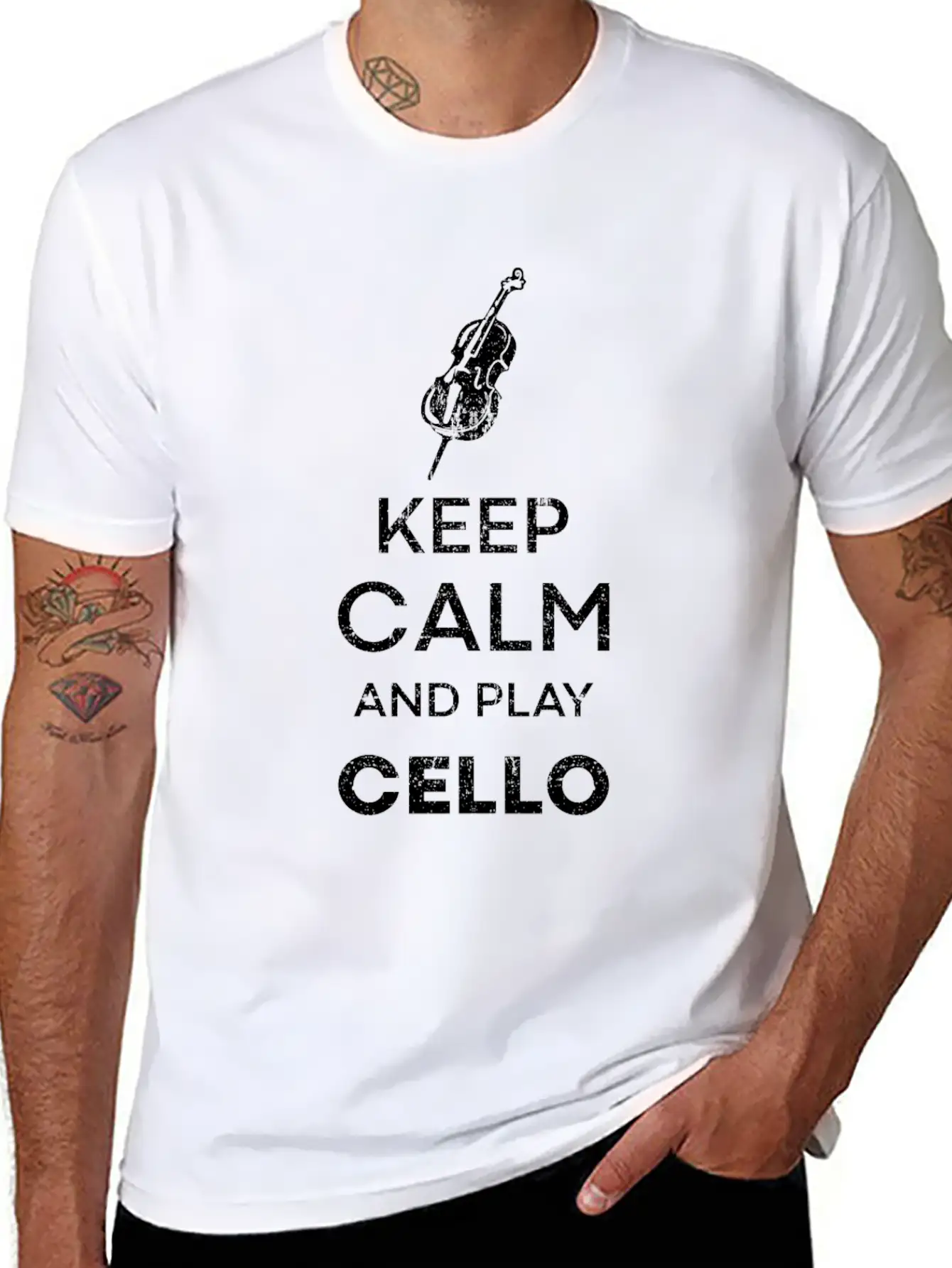 Cello Musician Stylish Everyday T-Shirt – Unisex Basic Cotton Tee