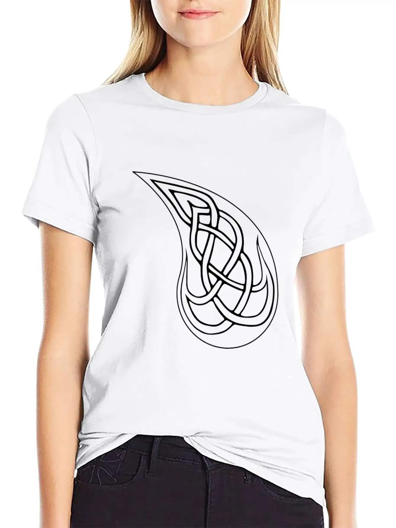 Celtic Tribal Art Tribe Floral Paleo Cave Tattoo Classic Crew Neck Graphic Tee – Everyday Minimal Look