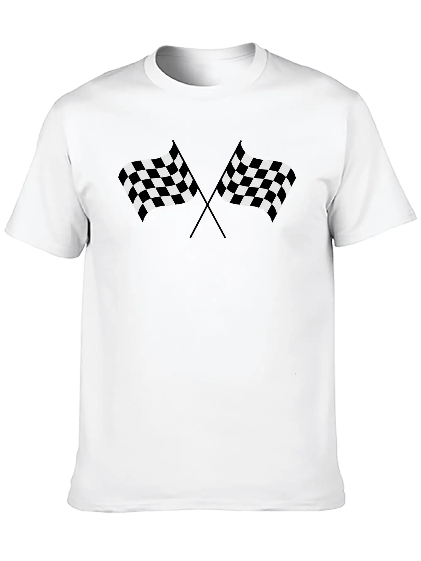 Checkered Flag Stylish Everyday T-Shirt – Unisex Basic Cotton Tee
