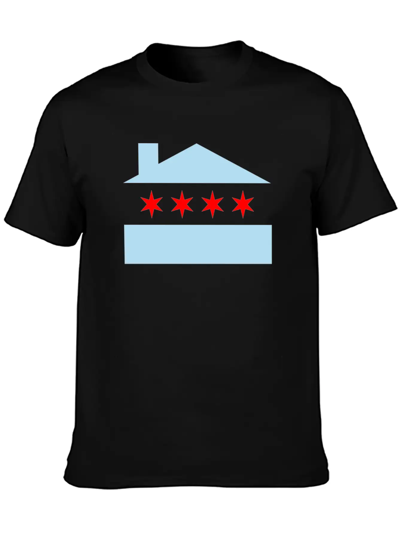 Chicago House Flag - EDM Casual Graphic T-Shirt – Simple And Comfortable Daily Wear