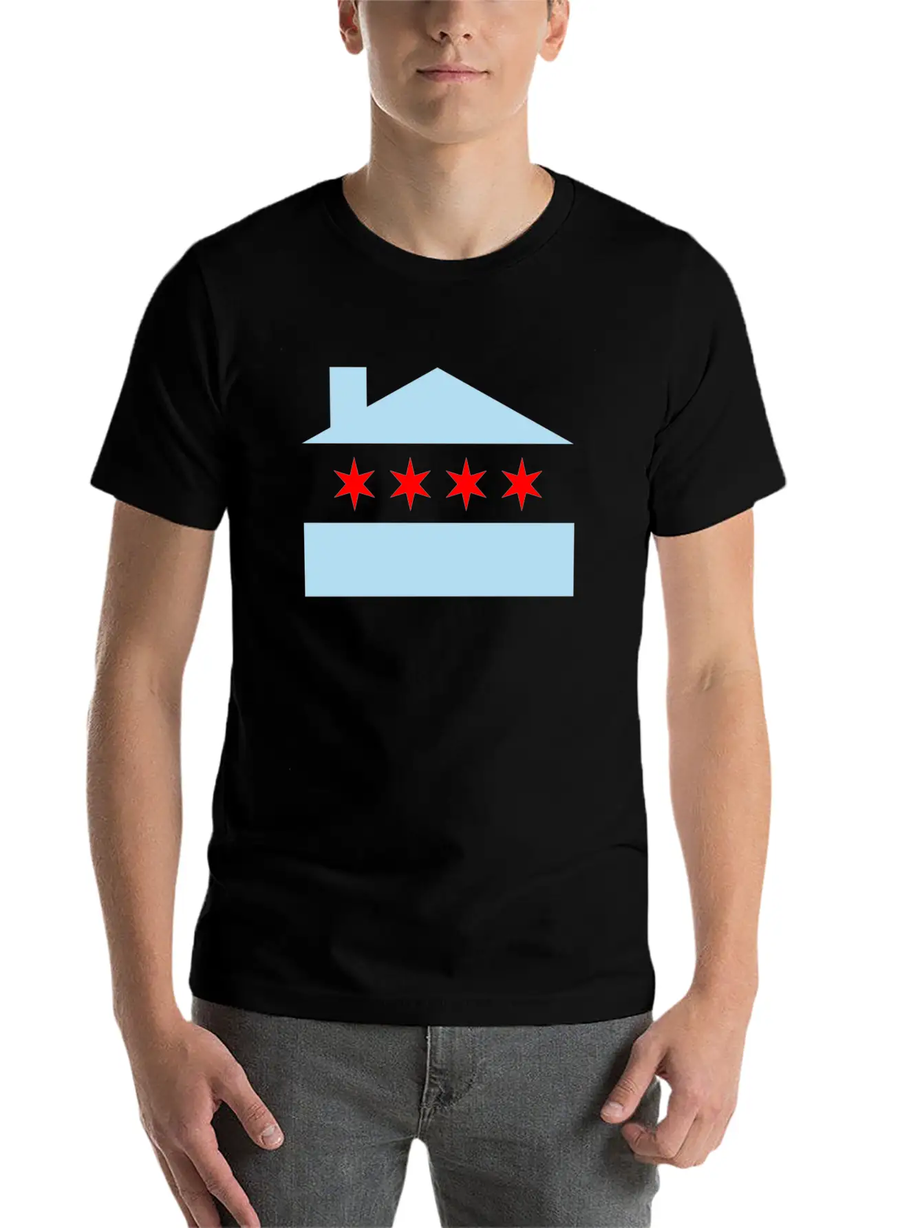 Chicago House Flag - EDM Casual Graphic T-Shirt – Simple And Comfortable Daily Wear