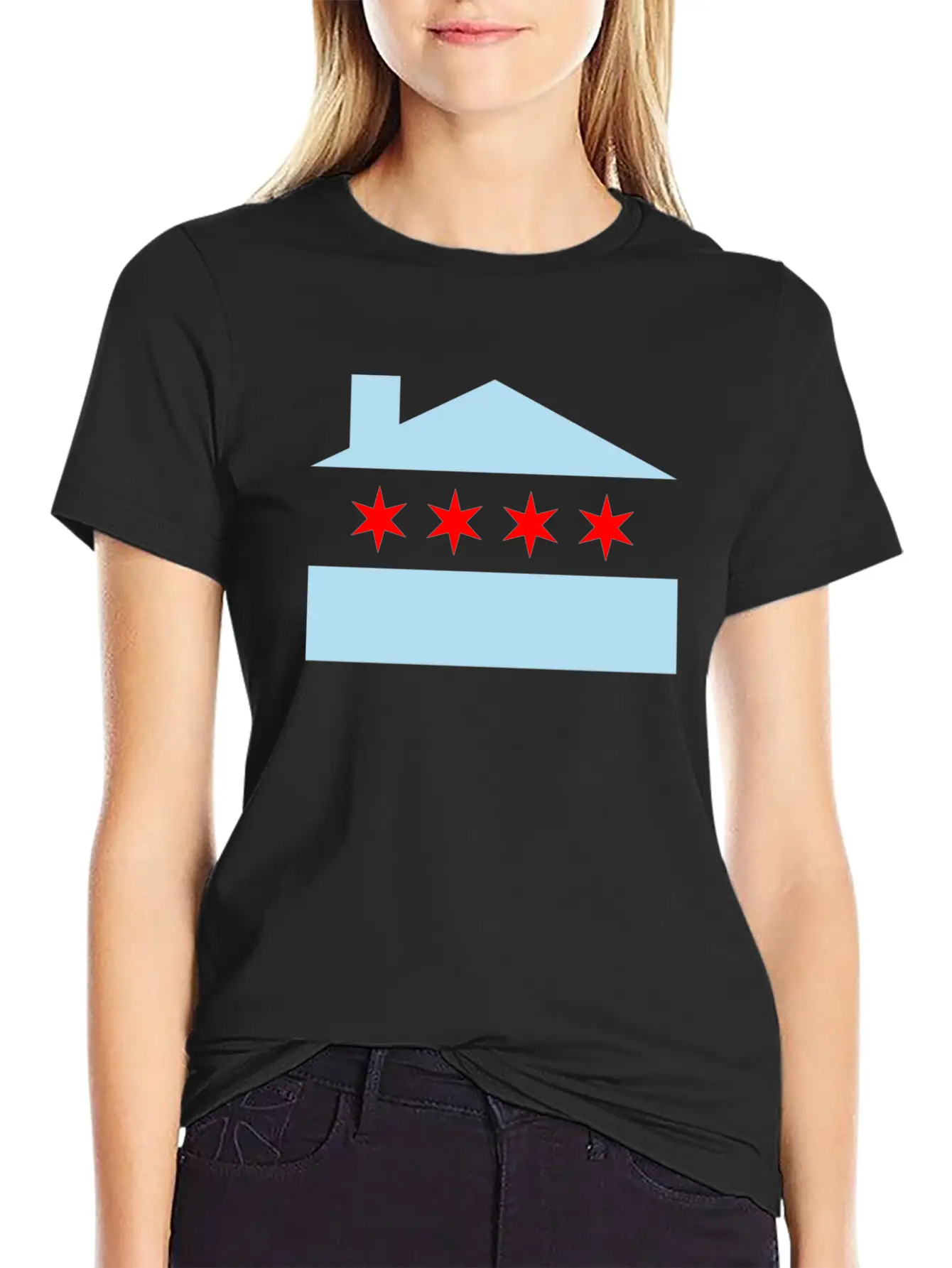 Chicago House Flag - EDM Casual Graphic T-Shirt – Simple And Comfortable Daily Wear