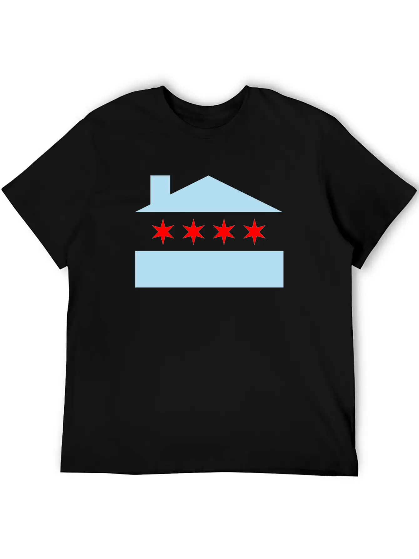 Chicago House Flag - EDM Casual Graphic T-Shirt – Simple And Comfortable Daily Wear